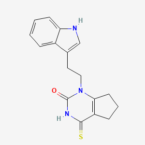 1-(2-(1H-indol-3-yl)ethyl)-4-thioxo-3,4,6,7-tetrahydro-1H-cyclopenta[d]pyrimidin-2(5H)-one