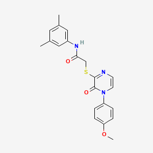 N-(3,5-dimethylphenyl)-2-((4-(4-methoxyphenyl)-3-oxo-3,4-dihydropyrazin-2-yl)thio)acetamide