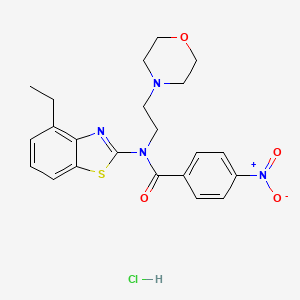 N-(4-ethylbenzo[d]thiazol-2-yl)-N-(2-morpholinoethyl)-4-nitrobenzamide hydrochloride