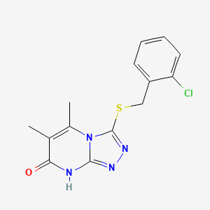 3-((2-chlorobenzyl)thio)-5,6-dimethyl-[1,2,4]triazolo[4,3-a]pyrimidin-7(8H)-one