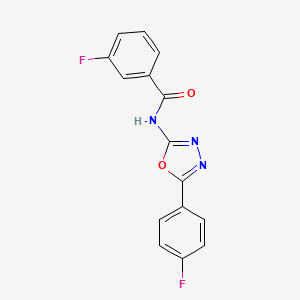 3-fluoro-N-(5-(4-fluorophenyl)-1,3,4-oxadiazol-2-yl)benzamide