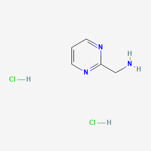 molecular formula C5H9Cl2N3 B2610108 Pyrimidin-2-ylmethanamine dihydrochloride CAS No. 1423031-16-6