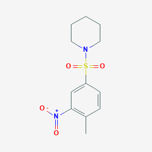molecular formula C12H16N2O4S B2610116 1-[(4-Methyl-3-nitrobenzene)sulfonyl]piperidine CAS No. 91558-67-7