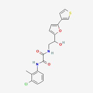N1-(3-chloro-2-methylphenyl)-N2-(2-hydroxy-2-(5-(thiophen-3-yl)furan-2-yl)ethyl)oxalamide