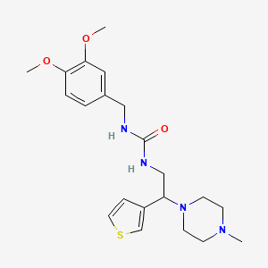 1-(3,4-Dimethoxybenzyl)-3-(2-(4-methylpiperazin-1-yl)-2-(thiophen-3-yl)ethyl)urea