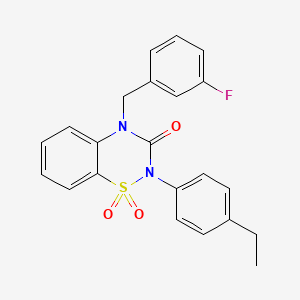 2-(4-ethylphenyl)-4-(3-fluorobenzyl)-2H-benzo[e][1,2,4]thiadiazin-3(4H)-one 1,1-dioxide