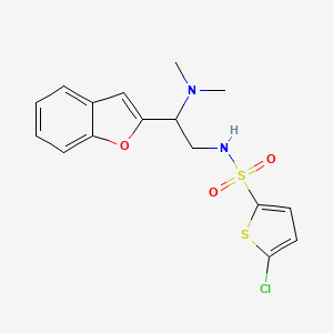 N-(2-(benzofuran-2-yl)-2-(dimethylamino)ethyl)-5-chlorothiophene-2-sulfonamide