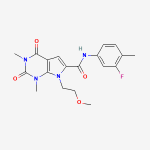 N-(3-fluoro-4-methylphenyl)-7-(2-methoxyethyl)-1,3-dimethyl-2,4-dioxo-2,3,4,7-tetrahydro-1H-pyrrolo[2,3-d]pyrimidine-6-carboxamide