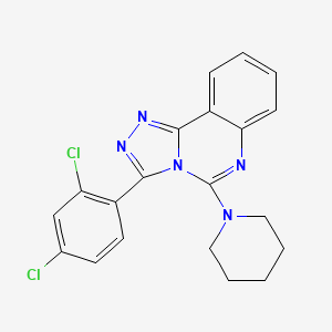 molecular formula C20H17Cl2N5 B2610170 3-(2,4-Dichlorophenyl)-5-piperidino[1,2,4]triazolo[4,3-c]quinazoline CAS No. 338977-92-7