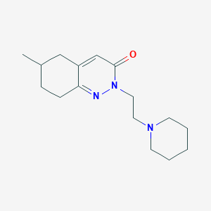 molecular formula C16H25N3O B2610176 6-Methyl-2-[2-(piperidin-1-yl)ethyl]-2,3,5,6,7,8-hexahydrocinnolin-3-one CAS No. 2197522-82-8