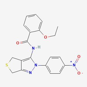 2-ethoxy-N-[2-(4-nitrophenyl)-4,6-dihydrothieno[3,4-c]pyrazol-3-yl]benzamide