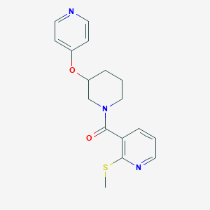 (2-(Methylthio)pyridin-3-yl)(3-(pyridin-4-yloxy)piperidin-1-yl)methanone