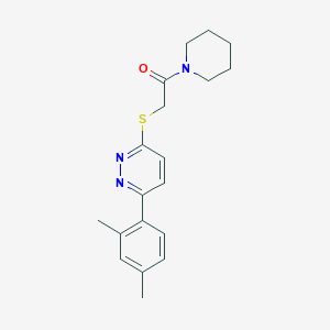 molecular formula C19H23N3OS B2610189 2-{[6-(2,4-dimethylphenyl)pyridazin-3-yl]sulfanyl}-1-(piperidin-1-yl)ethan-1-one CAS No. 941973-72-4