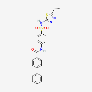 molecular formula C23H20N4O3S2 B2610230 N-{4-[(5-ETHYL-1,3,4-THIADIAZOL-2-YL)SULFAMOYL]PHENYL}-[1,1'-BIPHENYL]-4-CARBOXAMIDE CAS No. 313500-48-0