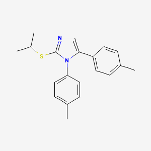 molecular formula C20H22N2S B2610243 2-(isopropylthio)-1,5-di-p-tolyl-1H-imidazole CAS No. 1207043-59-1