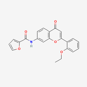 molecular formula C22H17NO5 B2610244 N-(2-(2-乙氧苯基)-4-氧代-4H-香豆素-7-基)呋喃-2-甲酰胺 CAS No. 929452-35-7