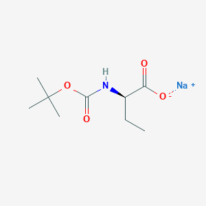 molecular formula C9H16NNaO4 B2610253 Boc-D-2-aminobutanoic acid CAS No. 1820574-87-5; 45121-22-0