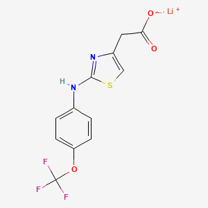 molecular formula C12H8F3LiN2O3S B2610258 Lithium;2-[2-[4-(trifluoromethoxy)anilino]-1,3-thiazol-4-yl]acetate CAS No. 2137630-74-9