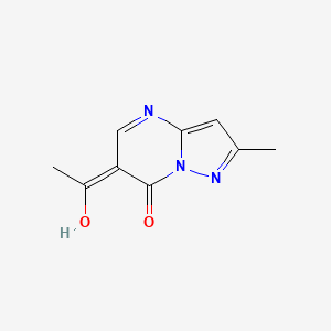 molecular formula C9H9N3O2 B2610263 Ethanone, 1-(7-hydroxy-2-methylpyrazolo[1,5-a]pyrimidin-6-yl)- CAS No. 927177-33-1