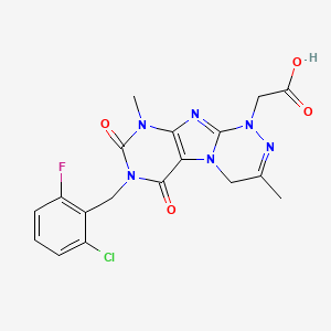 molecular formula C18H16ClFN6O4 B2610333 C18H16ClFN6O4 CAS No. 923259-53-4