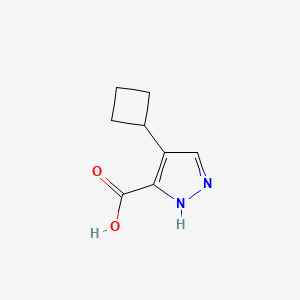 molecular formula C8H10N2O2 B2610336 4-Cyclobutyl-1H-pyrazole-5-carboxylic acid CAS No. 2090464-49-4