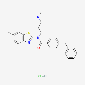 4-benzyl-N-(3-(dimethylamino)propyl)-N-(6-methylbenzo[d]thiazol-2-yl)benzamide hydrochloride