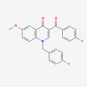 3-(4-Fluorobenzoyl)-1-[(4-fluorophenyl)methyl]-6-methoxy-1,4-dihydroquinolin-4-one