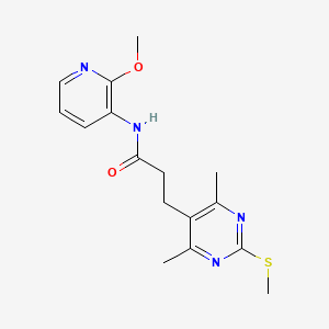 3-[4,6-dimethyl-2-(methylsulfanyl)pyrimidin-5-yl]-N-(2-methoxypyridin-3-yl)propanamide