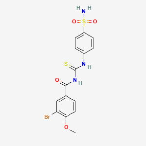 3-bromo-4-methoxy-N-((4-sulfamoylphenyl)carbamothioyl)benzamide