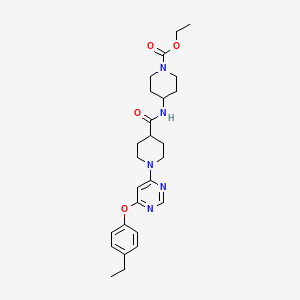 Ethyl 4-[({1-[6-(4-ethylphenoxy)pyrimidin-4-yl]piperidin-4-yl}carbonyl)amino]piperidine-1-carboxylate