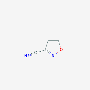 molecular formula C4H4N2O B2610386 4,5-dihydro-1,2-oxazole-3-carbonitrile CAS No. 65150-73-4
