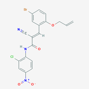 (E)-3-(5-bromo-2-prop-2-enoxyphenyl)-N-(2-chloro-4-nitrophenyl)-2-cyanoprop-2-enamide