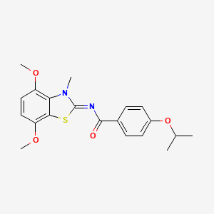 (Z)-N-(4,7-dimethoxy-3-methylbenzo[d]thiazol-2(3H)-ylidene)-4-isopropoxybenzamide