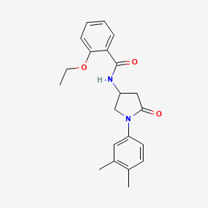 molecular formula C21H24N2O3 B2610413 N-[1-(3,4-dimethylphenyl)-5-oxopyrrolidin-3-yl]-2-ethoxybenzamide CAS No. 905678-70-8