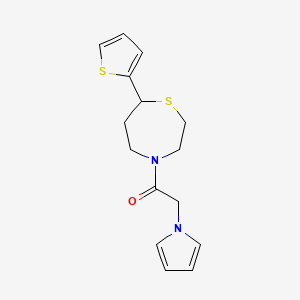2-(1H-pyrrol-1-yl)-1-(7-(thiophen-2-yl)-1,4-thiazepan-4-yl)ethanone