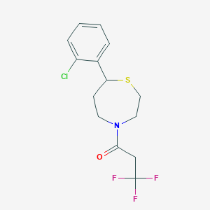 1-(7-(2-Chlorophenyl)-1,4-thiazepan-4-yl)-3,3,3-trifluoropropan-1-one