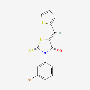 (Z)-3-(3-bromophenyl)-5-(thiophen-2-ylmethylene)-2-thioxothiazolidin-4-one