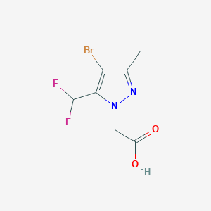 [4-Bromo-5-(difluoromethyl)-3-methyl-1H-pyrazol-1-yl]acetic acid