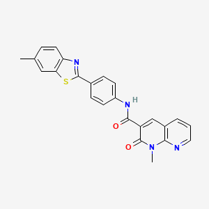 1-methyl-N-(4-(6-methylbenzo[d]thiazol-2-yl)phenyl)-2-oxo-1,2-dihydro-1,8-naphthyridine-3-carboxamide