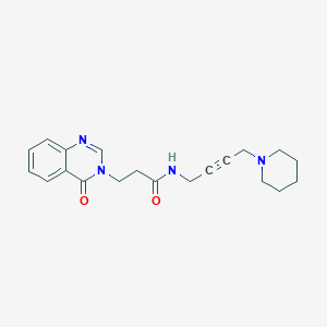 3-(4-oxoquinazolin-3(4H)-yl)-N-(4-(piperidin-1-yl)but-2-yn-1-yl)propanamide