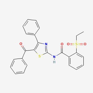N-(5-benzoyl-4-phenylthiazol-2-yl)-2-(ethylsulfonyl)benzamide