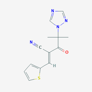 2-[2-methyl-2-(1H-1,2,4-triazol-1-yl)propanoyl]-3-(2-thienyl)acrylonitrile