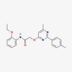 molecular formula C22H23N3O3 B2610441 N-benzyl-N-ethyl-5-{[(2-fluorophenyl)sulfonyl]amino}-2-piperazin-1-ylbenzamide CAS No. 1251694-06-0
