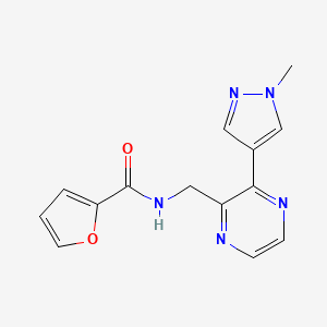 N-((3-(1-methyl-1H-pyrazol-4-yl)pyrazin-2-yl)methyl)furan-2-carboxamide