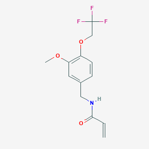 N-[[3-Methoxy-4-(2,2,2-trifluoroethoxy)phenyl]methyl]prop-2-enamide