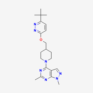 4-[4-[(6-Tert-butylpyridazin-3-yl)oxymethyl]piperidin-1-yl]-1,6-dimethylpyrazolo[3,4-d]pyrimidine