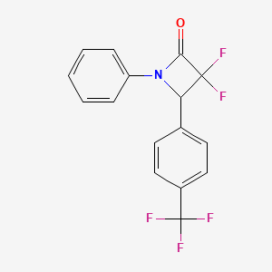 3,3-Difluoro-1-phenyl-4-[4-(trifluoromethyl)phenyl]-2-azetidinone