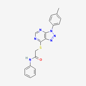 N-phenyl-2-((3-(p-tolyl)-3H-[1,2,3]triazolo[4,5-d]pyrimidin-7-yl)thio)acetamide