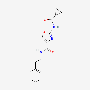 N-(2-(cyclohex-1-en-1-yl)ethyl)-2-(cyclopropanecarboxamido)oxazole-4-carboxamide