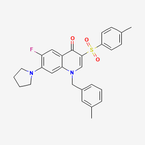6-fluoro-1-(3-methylbenzyl)-7-(pyrrolidin-1-yl)-3-tosylquinolin-4(1H)-one